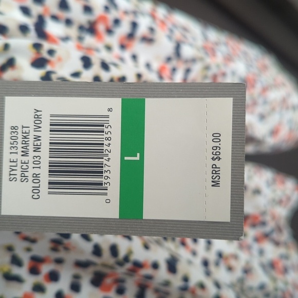 Chaus Red & Blue Asymmetrical Long Sleeve Blouse Front Tie Detail Blouse - L NWT - Picture 7 of 9